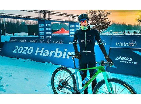 Pello Osoro 8. izan da Neguko Triatloiko Munduko Kopako Harbineko proban