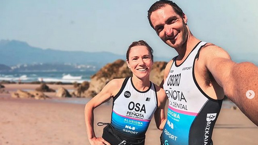 Pello Osorok bikoteka jokatzen den SwimRun Biarritz proba irabazi du