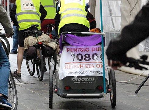 Pentsio duinen aldeko bizikleta martxa bihar 11:00etan ailegatuko da Untzagara