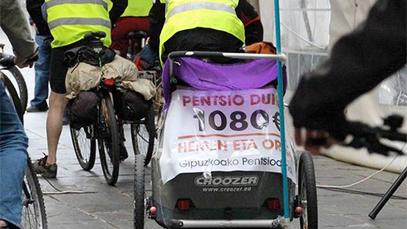 Pentsio duinen aldeko bizikleta martxa bihar 11:00etan ailegatuko da Untzagara