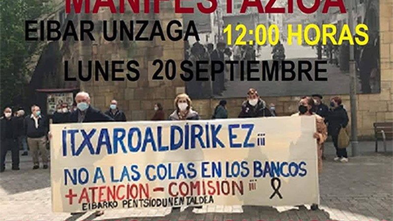 Pentsionistek eguerdirako deitu dituzten mobilizazioetan bankuek adinekoekin duten jokabidea salatuko dute