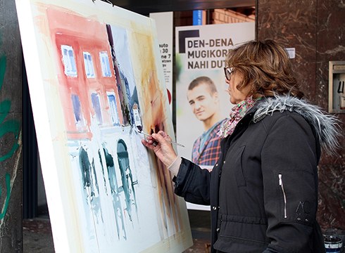 Piedad Santamariak eraman zuen lehen saria Aire Zabaleko Pintura Lehiaketan