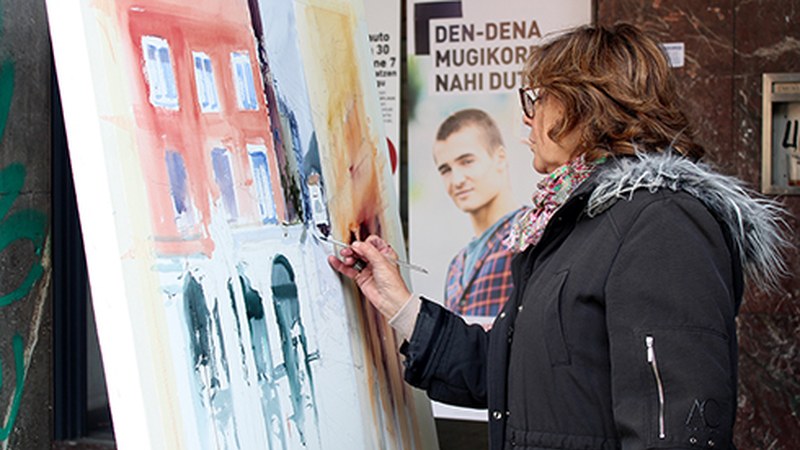 Piedad Santamariak eraman zuen lehen saria Aire Zabaleko Pintura Lehiaketan