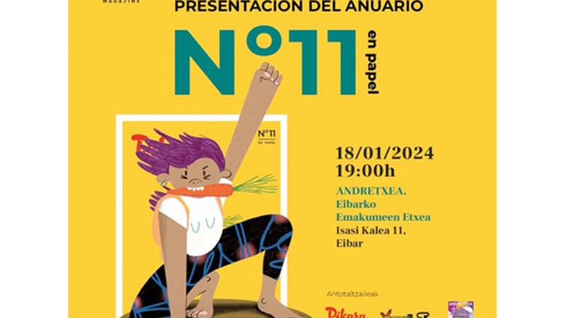 Pikara Magazine aldizkari feministak Andretxean egingo du bere urtekariaren 11. edizioaren aurkezpena