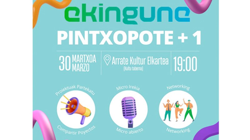 "PINTXOPOTE+1" ekitaldia antolatu du Ekingunek martxoaren 30erako