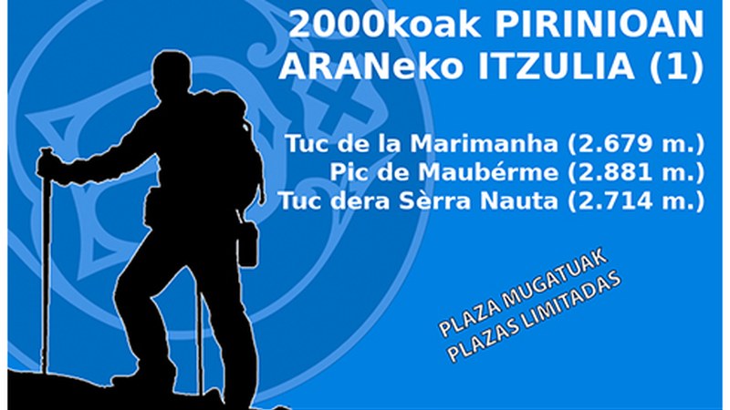 Pirinioetako ia 3.000 metroko hiru gain egiteko aukera eskaintzen du Klub Deportiboak