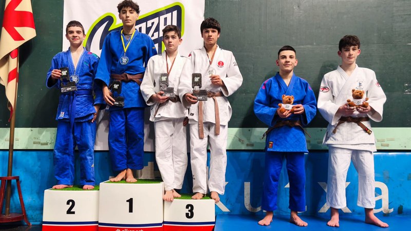 Podiuma Legazpin eta puntuak Urnietan Kalamua Judo Taldearentzat