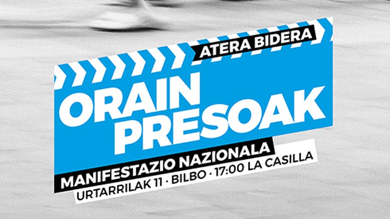Presoen alde Bilbon egingo den manifestaziora joateko autobusa irtengo da Ego-Gainetik
