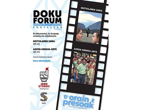 Presoen inguruko doku-forum saioa antolatu du Eibarko Sarek biharko