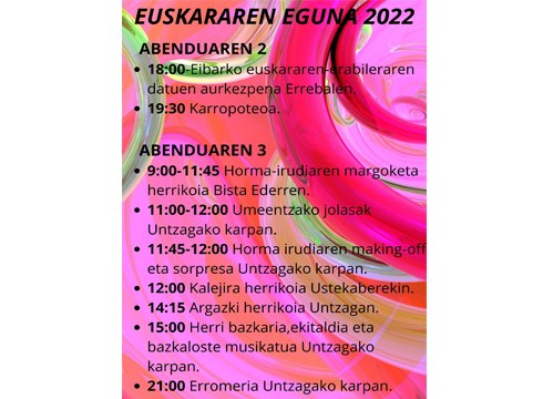 Prest dago Euskararen Eguneko egitaraua