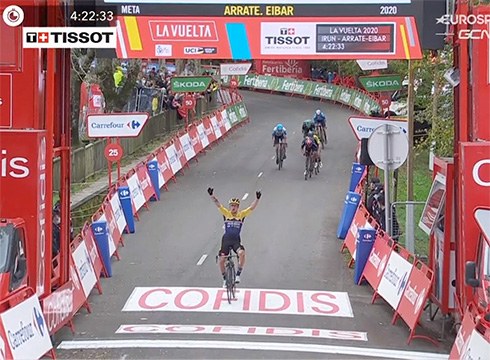 Primoz Roglic helmugaratu da lehena Arraten, gaur hasi den Espainiako Itzuliko lehen etapan