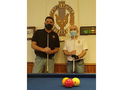 Ricardo Ereña eta Antonio Martinez izan dira onenak Eibarko Kasinoko billar txapelketan