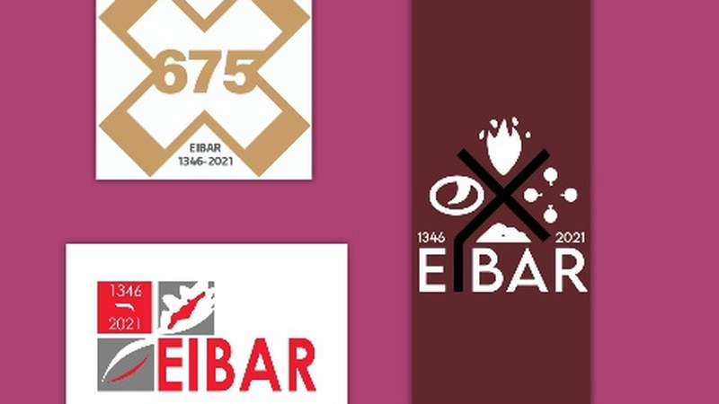 Eibarko 675. urteurreneko hiru logotipo finalisten artean irabazlea aukeratzeko botazioa zabaldu dute