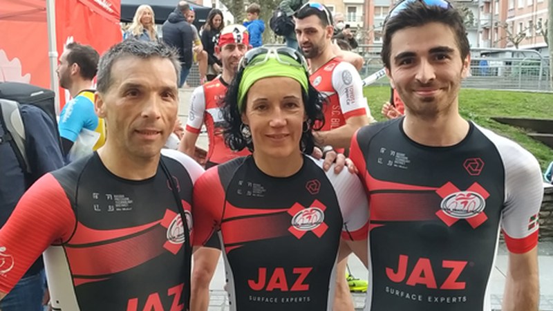 Roberto Gartzia nagusi izan zen bere mailan Erandioko duatloian