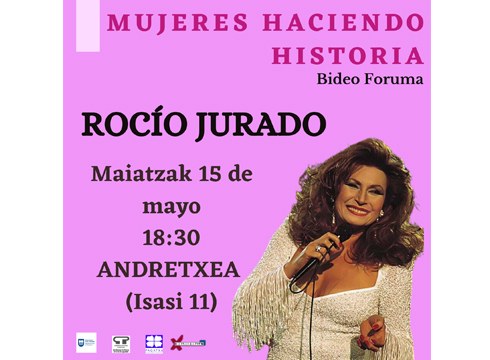 Rocio Jurado abeslariari buruz arituko dira Pagatxaren asteleheneko bideo-forum saioan