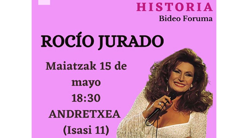 Rocio Jurado abeslariari buruz arituko dira Pagatxaren asteleheneko bideo-forum saioan