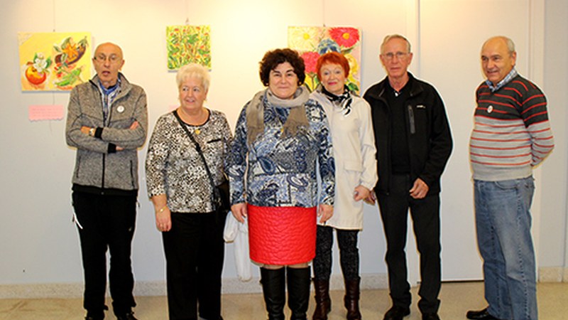 Rosario Bagliettoren margo erakusketa zabaldu dute Untzagako jubilatu etxean