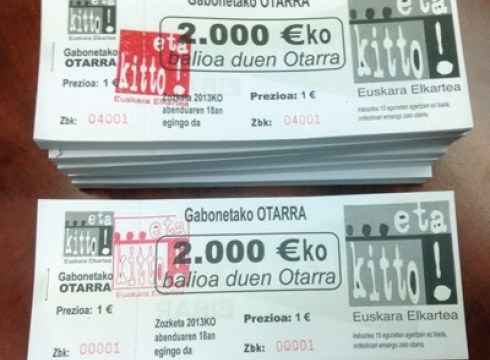 Sagardo Egunean koko-jantziak umeendako eta Gabonetako otarrerako boletoak