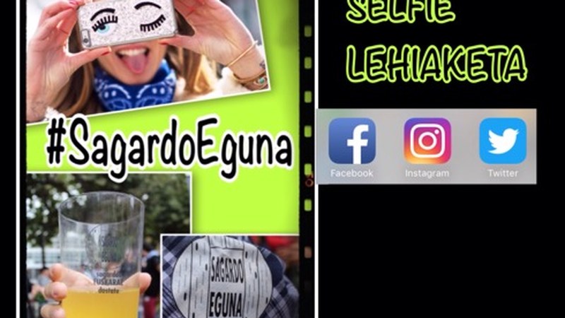 #SagardoEguna selfie lehiaketarako argazkiak partekatzeko aukera daukazue oraindik