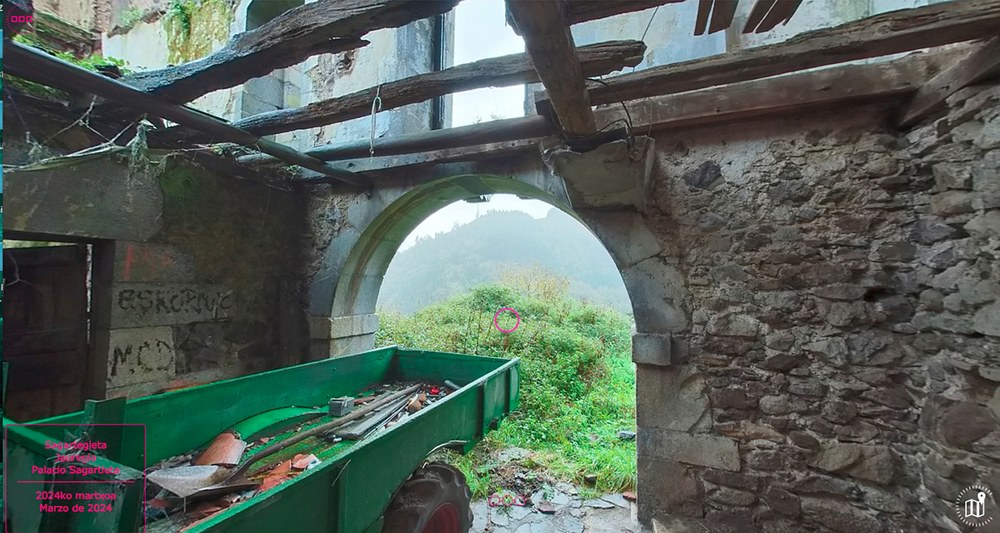 Sagartegieta, Untzueta Jauregia eta Industrias Rocandio eraikinak birtualki ikus daitezke