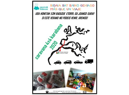 Saharako haurrei behar-beharrezko produktuak eramateko karabana abiatuko da Euskal Herritik