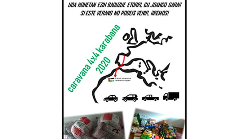 Saharako haurrei behar-beharrezko produktuak eramateko karabana abiatuko da Euskal Herritik