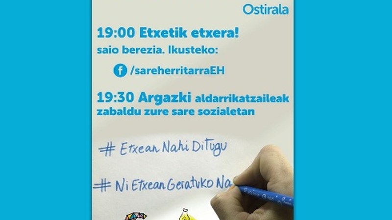 Saio berezia antolatu dute Sare eta Etxeratek barixakurako