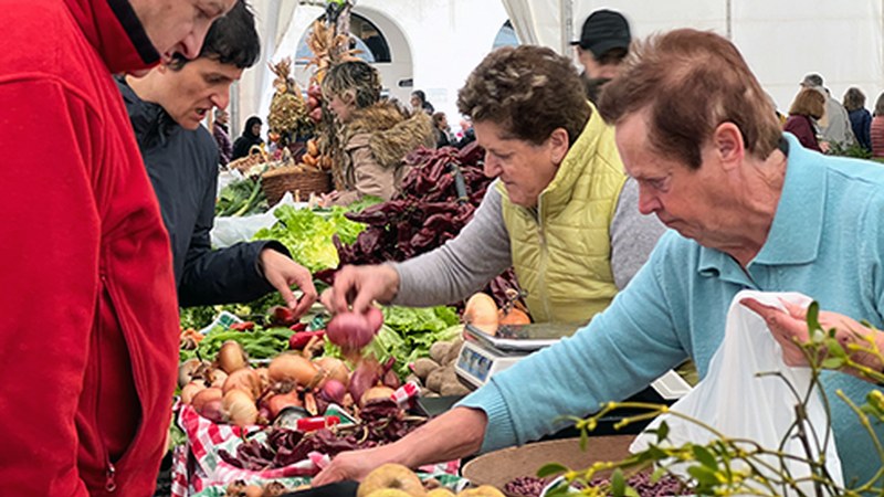 San Andres azokak jendea bildu zuen euria tarteko
