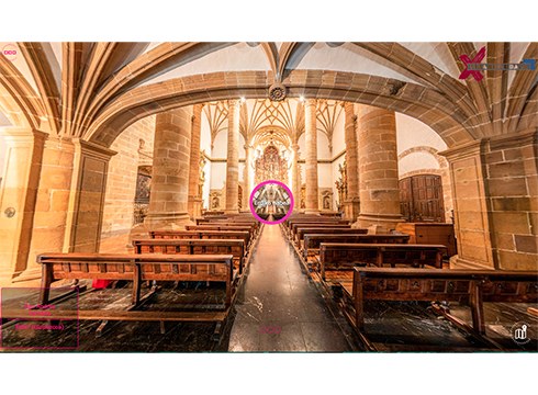 San Andres eliza barrutik eta kanpotik ikusteko 360º-tako bisita birtuala egin daiteke