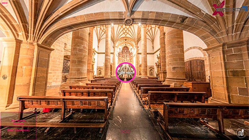 San Andres eliza barrutik eta kanpotik ikusteko 360º-tako bisita birtuala egin daiteke