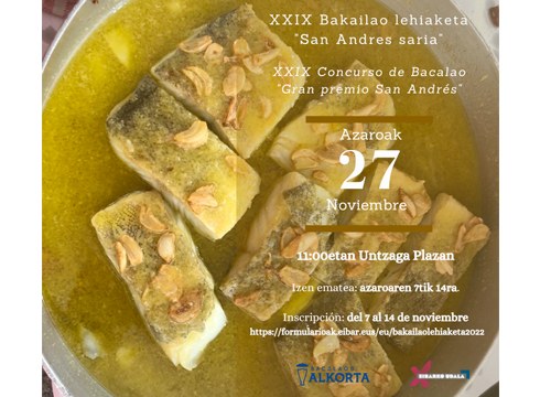 San Andres jaietako bakailao lehiaketetarako izen-ematea zabalik