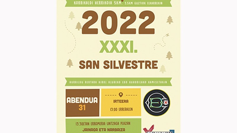 San Silbestre lasterketa eta erromeria egingo dira zapatuan, urteari agur esateko