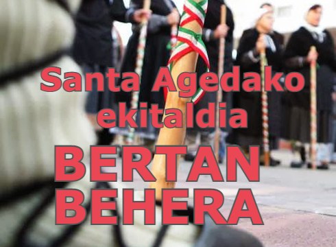 Santa Agedako ekitaldia bertan behera utzi du …eta kittok!-k