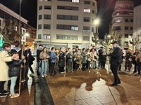 Santa Agedaren omenezko bi kalejira egin ziren atzo arratsaldean, Eibarko Musika Eskolaren ekimenez