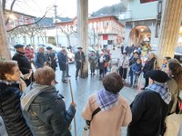 Santa Agedaren omenezko bi kalejira egin ziren atzo arratsaldean, Eibarko Musika Eskolaren ekimenez