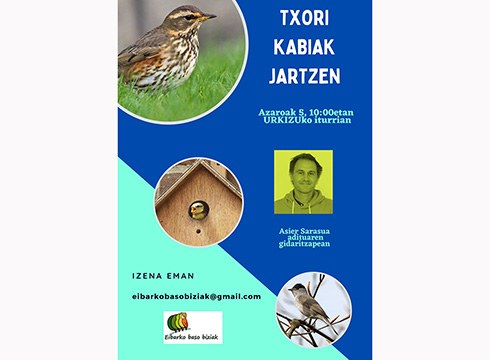 Santa Kurutzen txori kabiak jartzeko irteera antolatu du Eibarko Baso Biziak-ek
