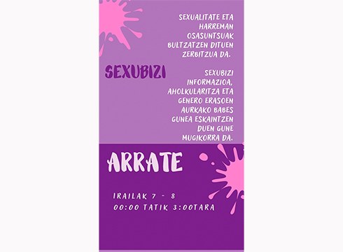 Sexu-Bizi / Puntu Morea jaietako prebentzio programa eskainiko da Arrateko jaietan