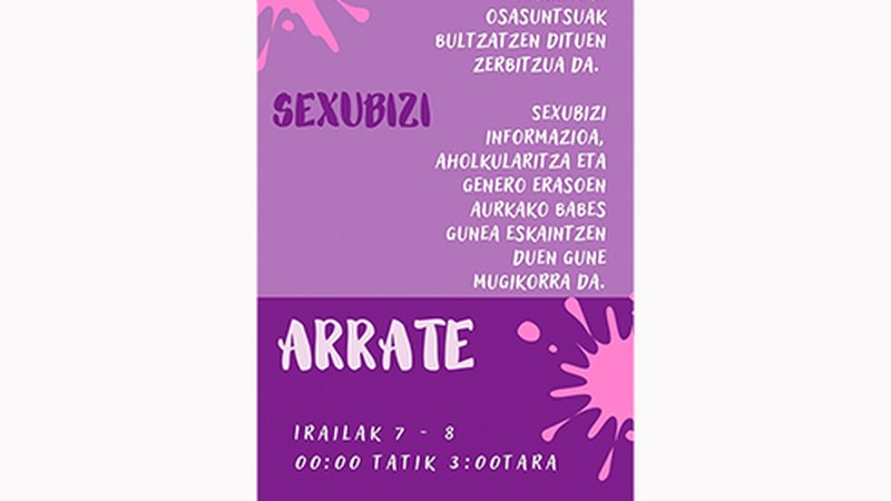 Sexu-Bizi / Puntu Morea jaietako prebentzio programa eskainiko da Arrateko jaietan