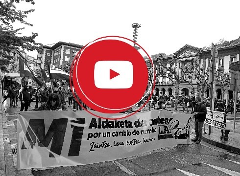 Sistemaren aldaketa eskatu zuten Maiatzaren Leheneko manifestazioan