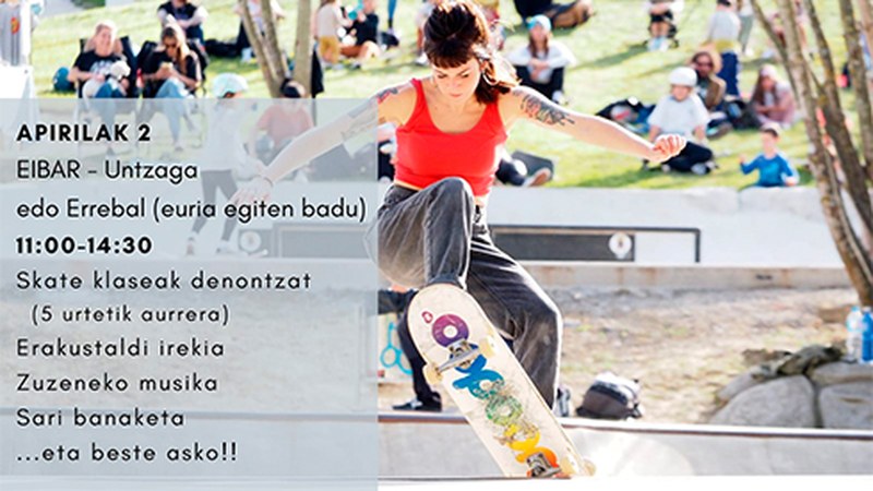 Skate ekitaldia egingo dute zapatu goizean Errebal Plazan