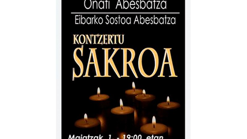 Sostoa abesbatzak Oñatin eskainiko du kontzertua domekan