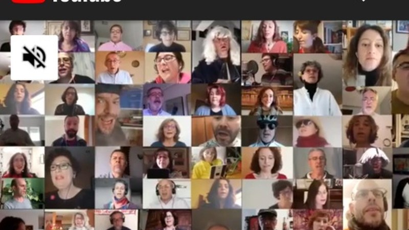 Sostoa ere animatu da abesbatza birtuala osatu eta kantua grabatzera