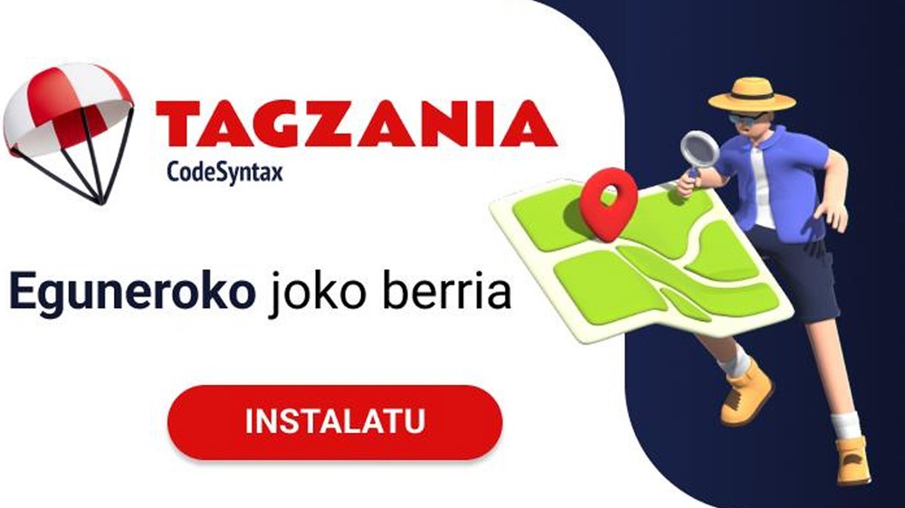 Tagzania, eguneroko joko berria abiatu du CodeSyntaxek