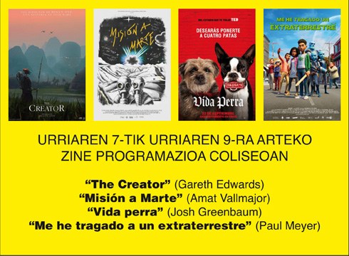 “The Creator” eta “Misión a Marte” Coliseo antzokiko zine-programazioan