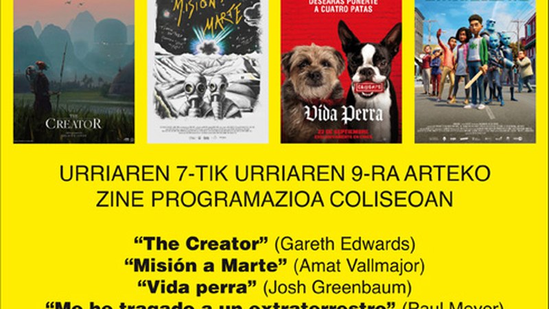 “The Creator” eta “Misión a Marte” Coliseo antzokiko zine-programazioan