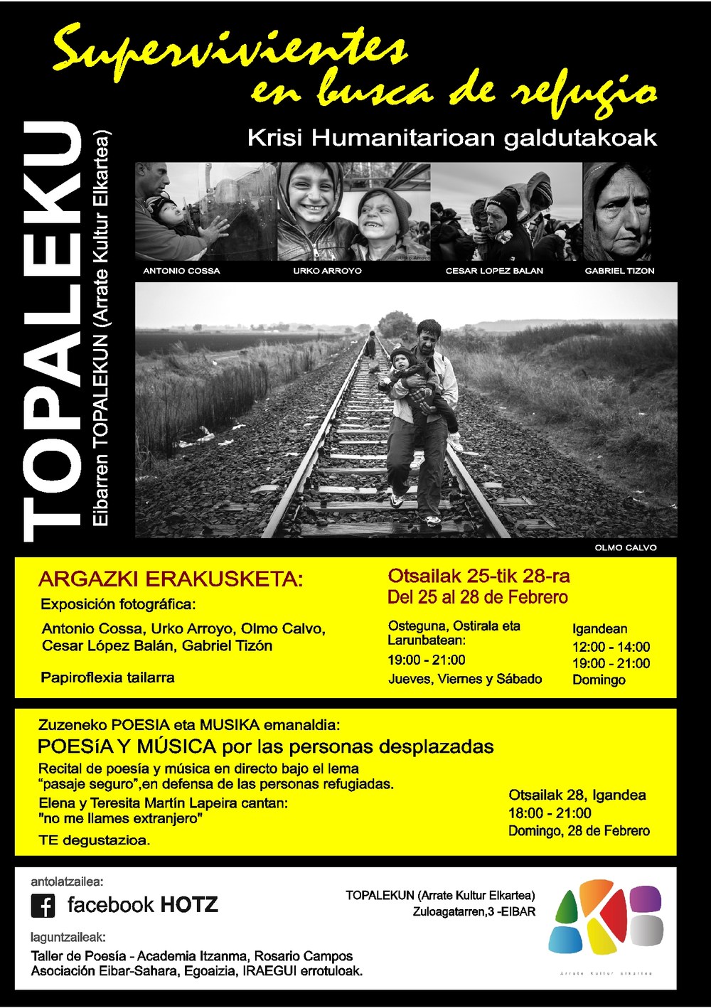 TOPALEKUAN ERAKUSKETA ETA POESIA ETA BIBOLIN EMANALDIA