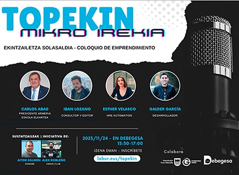 Topekin ekintzaileei zuzendutako solasaldia egingo da Debegesan azaroaren 24ean