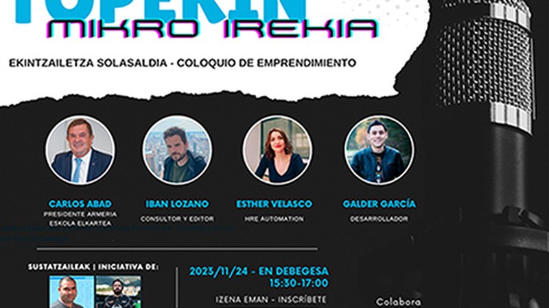 Topekin ekintzaileei zuzendutako solasaldia egingo da Debegesan azaroaren 24ean