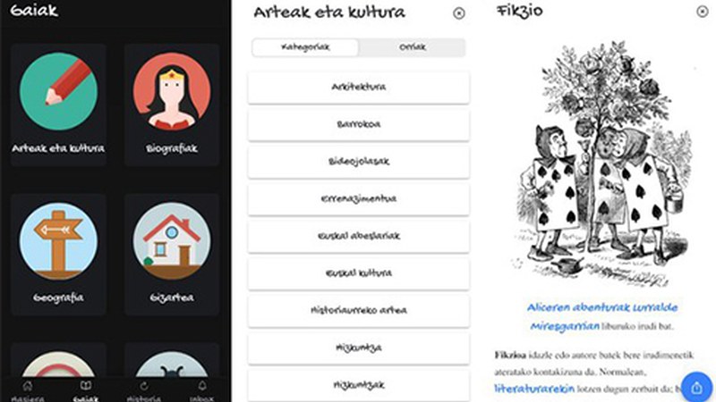 Txikipedia aplikazioa sortu du Euskarazko Wikipediak