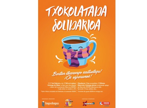 Txokolate-jan solidarioa bihar Untzagan Isekin elkarteari laguntzeko